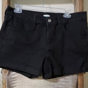 Old Navy Black stretch denim shorts 12
